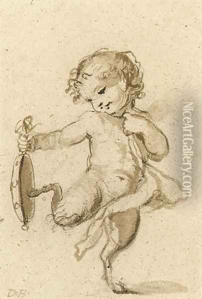 The infant Pan Oil Painting - Lady Diana Beauclerk