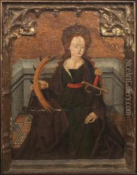 Saint Catherine Of Alexandria Oil Painting - Pablo Vergos