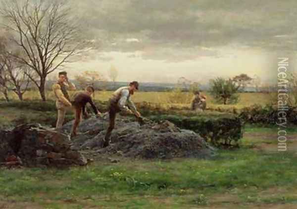 Stonebreakers East Lothian 1878 Oil Painting - William Darling McKay