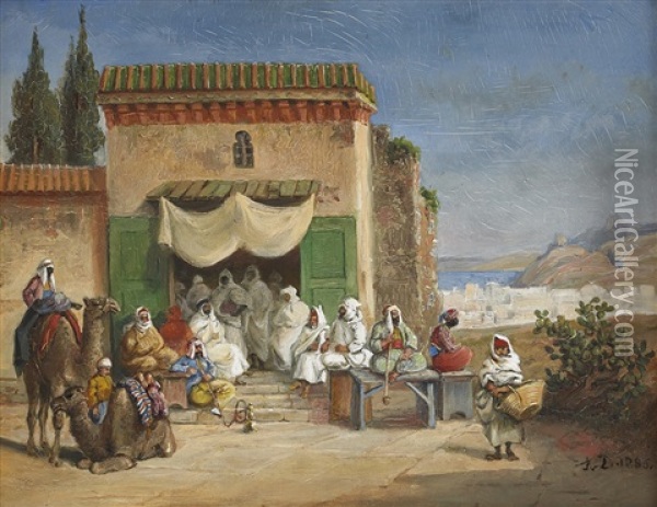 Orientalisk Scen Oil Painting - Fritz Ludvig von Dardel