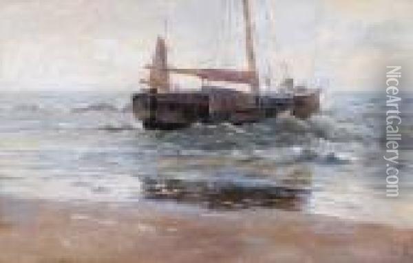 Marine Oil Painting - Michael Ancher