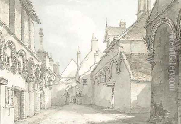 The infirmary chapel, Ely, looking East Oil Painting - Thomas Hearne