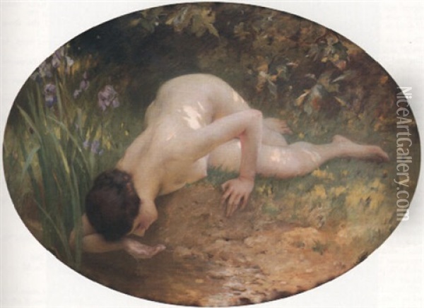 La Baigneuse Oil Painting - Charles Amable Lenoir