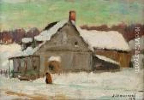 Old House, Beauport Oil Painting - John Young Johnstone