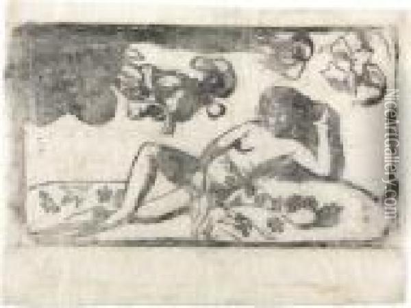 Tearii Vahine - Opoi Oil Painting - Paul Gauguin