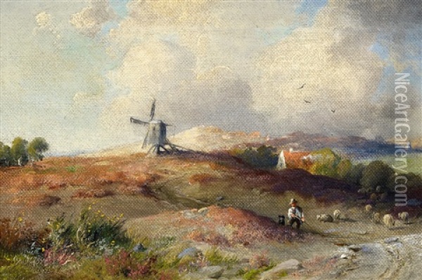 Hollandische Landschaft Oil Painting - Paul Koester
