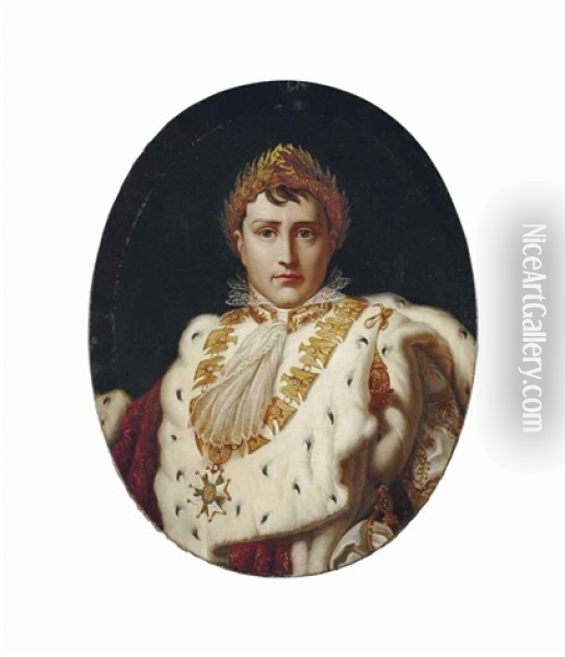 Portrait Of Napoleon Bonaparte Oil Painting - Francois Pascal Simon Gerard