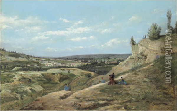 The Plains Below Montmartre Oil Painting - Paul Joseph Victor Dargaud