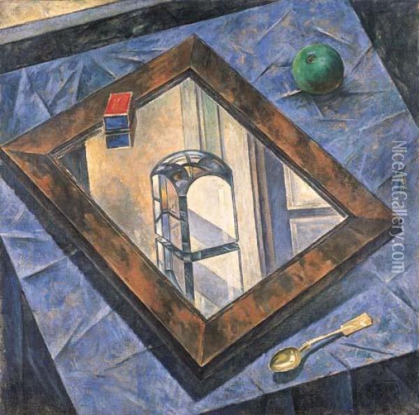 Still Life With Prism Oil Painting - Kuzma Sergievitch Petrov-Vodkin