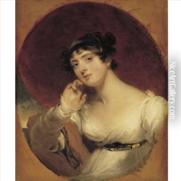 Portrait Of Mrs. George Frederick Stratton, Nee Anne D'ewes Oil Painting - Thomas Lawrence
