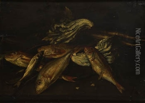 Bodegon De Pescados Oil Painting - Giuseppe Recco