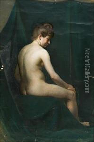 Nudo Di Donna In Interno Oil Painting - Poul Steffensen