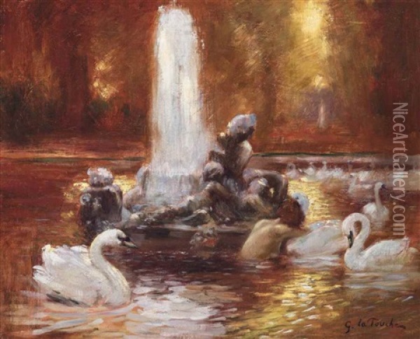 The Water Fountain Oil Painting - Gaston La Touche
