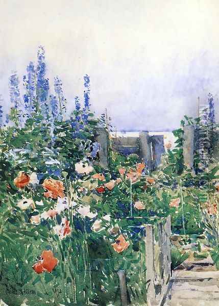 Home of the Hummingbird Oil Painting - Frederick Childe Hassam