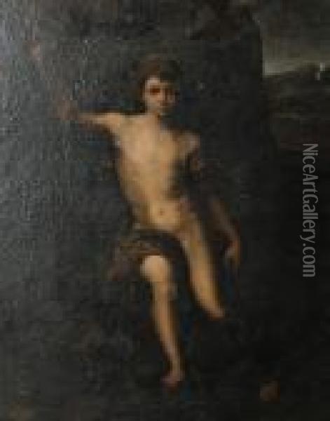 Saint John The Baptist In The Wilderness Oil Painting - Giulio Romano