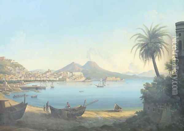 Napoli da ovest Oil Painting - Neapolitan School