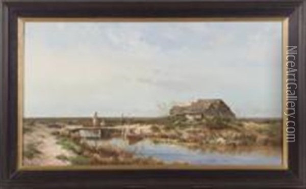 Paysage En Camargue Oil Painting - Ernest Georges Chauvier de Leon