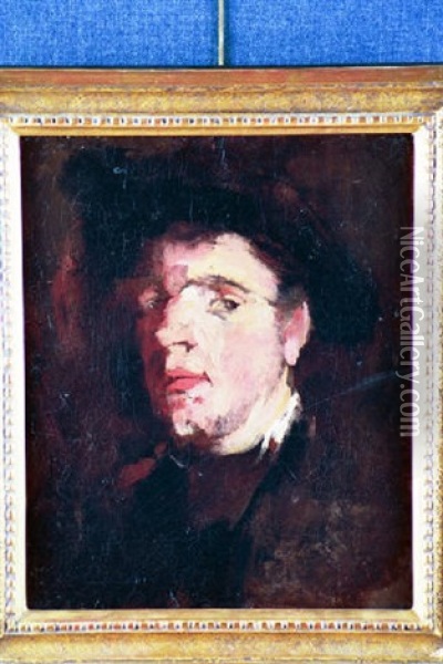 Portrait Of A Man Oil Painting - Frank Duveneck