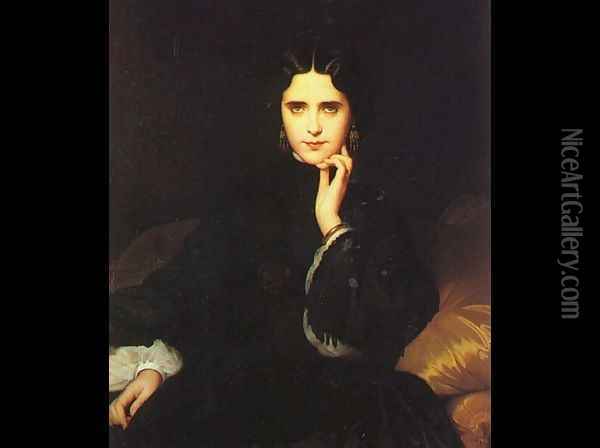 Madame de Loynes Oil Painting - Eugene-Emmanuel Amaury-Duval
