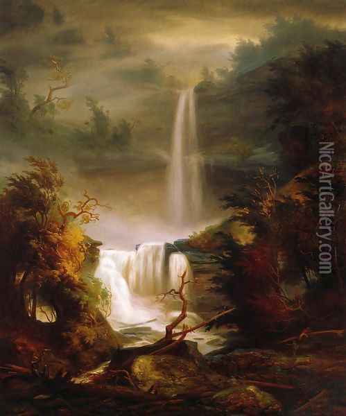 Falls of the Kaaterskill Oil Painting - Ernest Lotichius