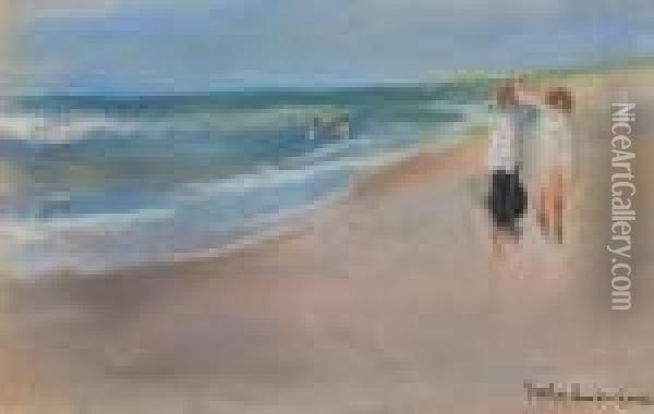 At The Shore Oil Painting - Max Liebermann