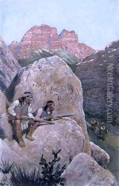 Renegade Apaches Oil Painting - Henry Farny