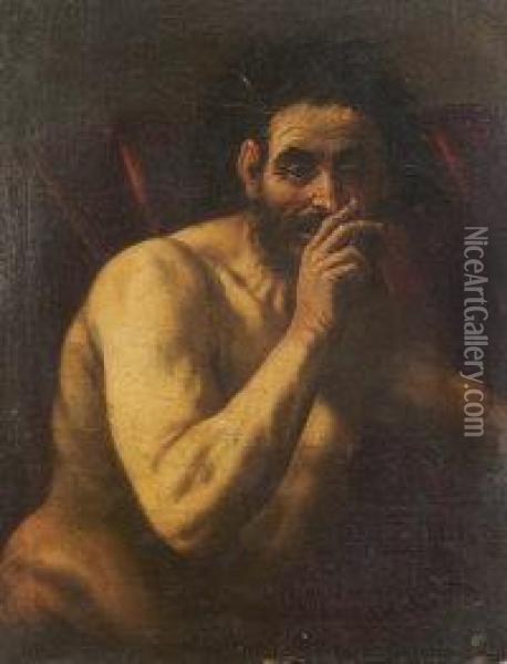 Study Of A Satyr Oil Painting - Jusepe de Ribera