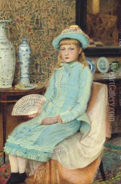 Blue Belle Oil Painting - John Atkinson Grimshaw