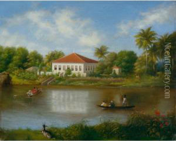 House In Pernambuco, Brazil Oil Painting - Louis Schlappritz