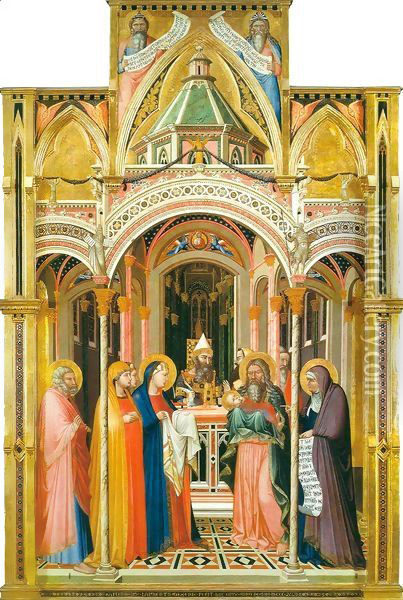 Presentation in the Temple Oil Painting - Ambrogio Lorenzetti