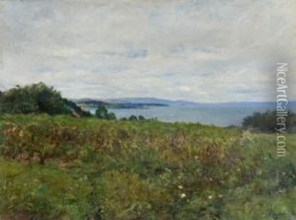 Coastal Landscape Oil Painting - Hans Olaf Heyerdahl