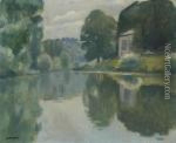 La Marne A Champigny Oil Painting - Albert Marquet