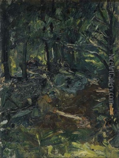 Wooded Landscape Oil Painting - Henry J. Glintenkamp