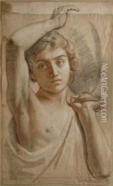 Jeune Homme Portant Une Amphore Sur L'epaule Oil Painting - Sebastien-Louis-Guillaume Norblin De La Gourdaine