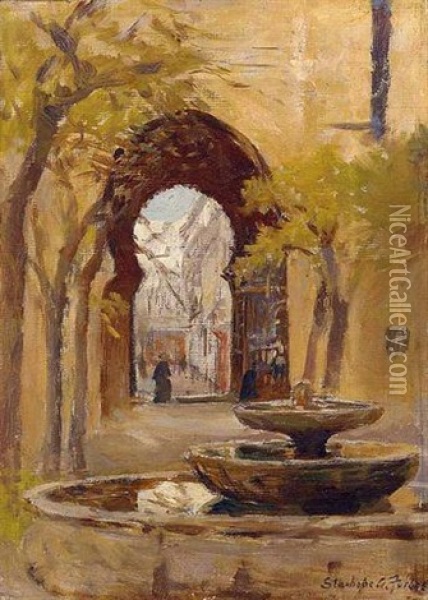 Moroccan Arch Oil Painting - Stanhope Forbes