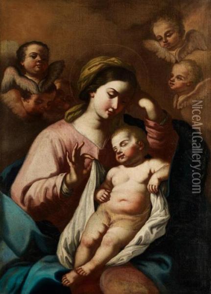 Maria Mit Dem Jesuskind Oil Painting - Francesco Solimena