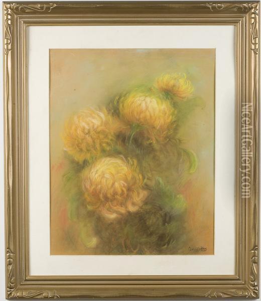 Chrysanthemums Oil Painting - James Griffiths