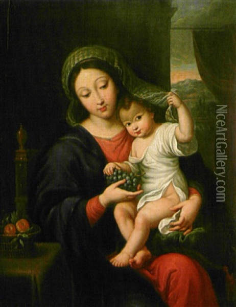 La Vierge Et L'enfant Oil Painting - Nicolas Mignard
