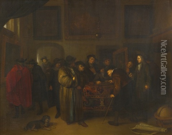 The Auction Oil Painting - Richard Brakenburg