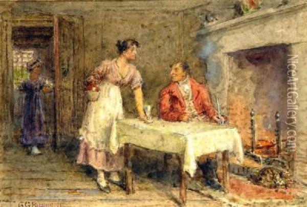 A Favourite Guest Oil Painting - George Goodwin Kilburne