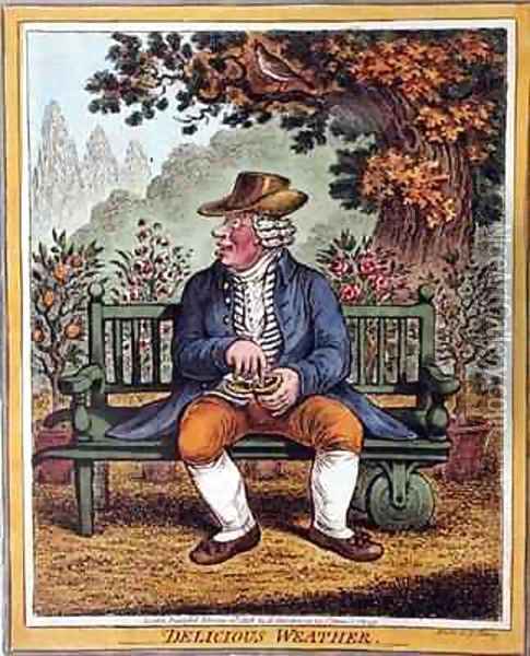 Delicious Weather Oil Painting - James Gillray