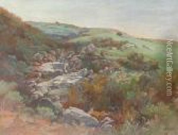 Rocky Arroyo Oil Painting - Charles Arthur Fries