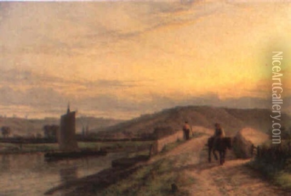 Colwich Hill Oil Painting - Henry Thomas Dawson