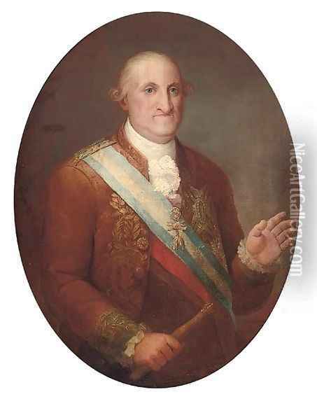 Portrait of King Charles IV of Spain Oil Painting - Vicente Lopez y Portana