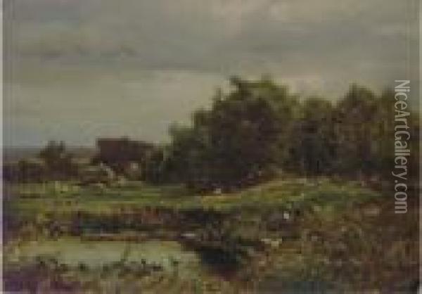 Medfield Oil Painting - George Inness