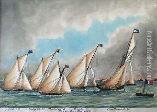 Havre Regatta Oil Painting - James Scott Maxwell