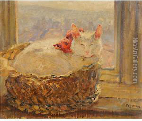 Gattini Oil Painting - Ugo Flumiani