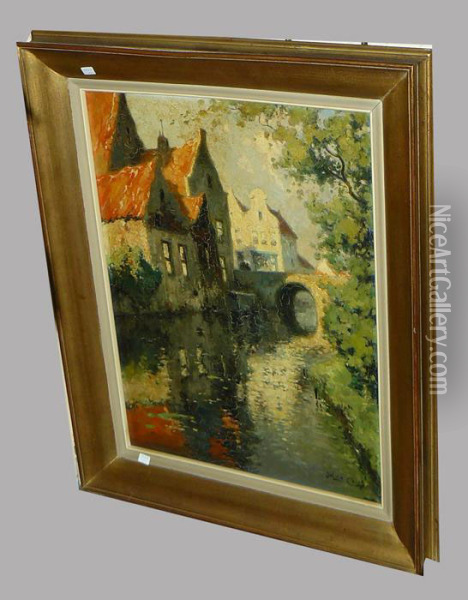 Bruges Oil Painting - Julien Celos