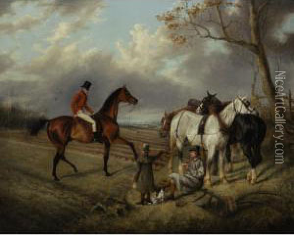 A Helping Hand In Finding The Field Oil Painting - George Henry Laporte