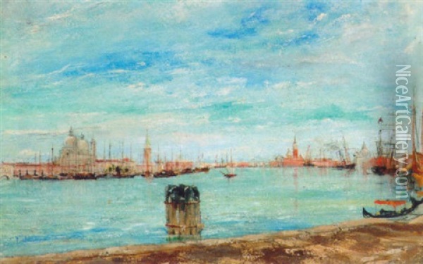 Venice From Across The Lagoon Oil Painting - William White Warren